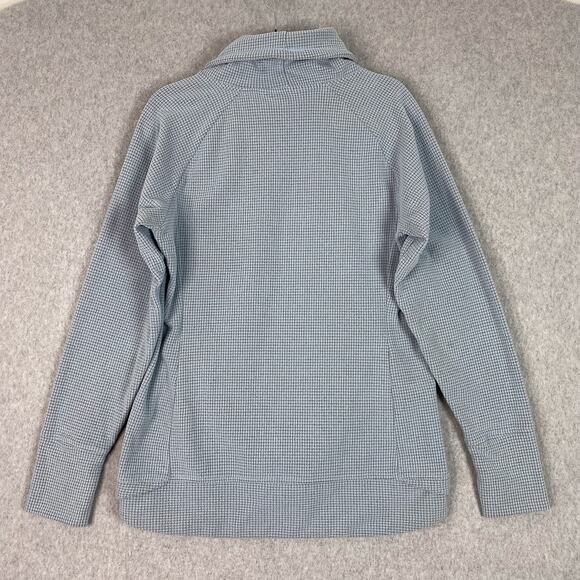 Outdoor Research Blue Trail Mix Cowl Pullover Waffle Knit Sweater Size Large - Picture 5 of 8